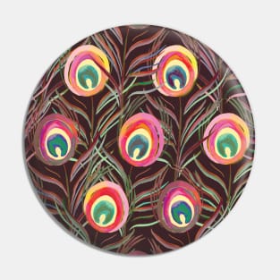 Maximalist peacock Pin