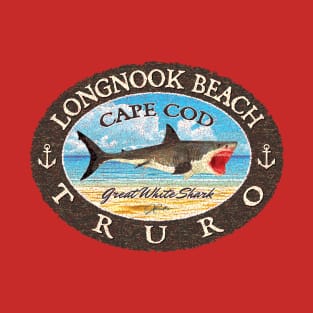 Longnook Beach, Truro, Massachusetts (Cape Cod) Great White Shark T-Shirt