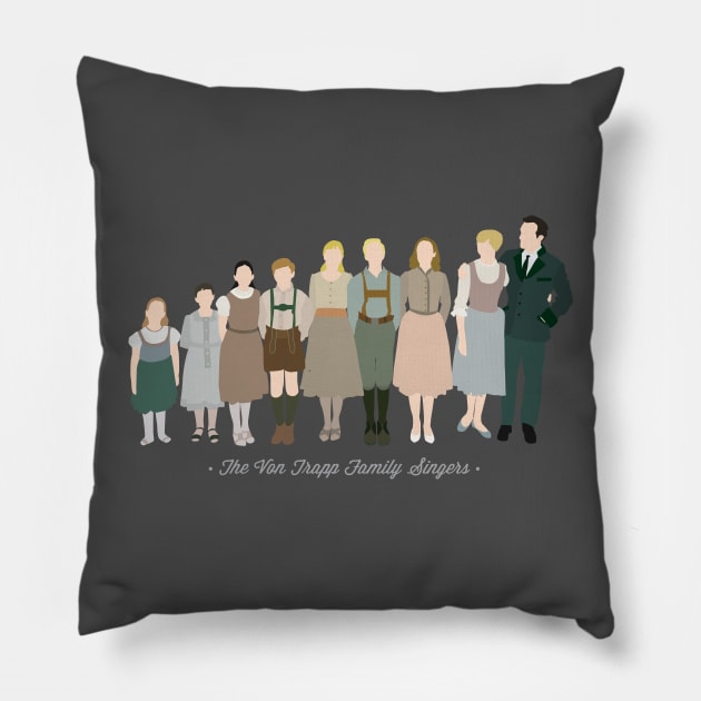 The Von Trapp Family Singers Pillow by mshelffo