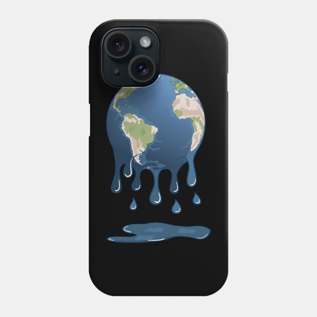 melting earth graphic sublimation Phone Case by Babyborn