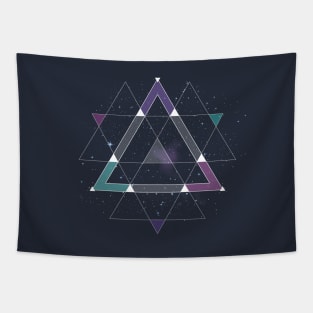 Geometric Space Graphic Tapestry