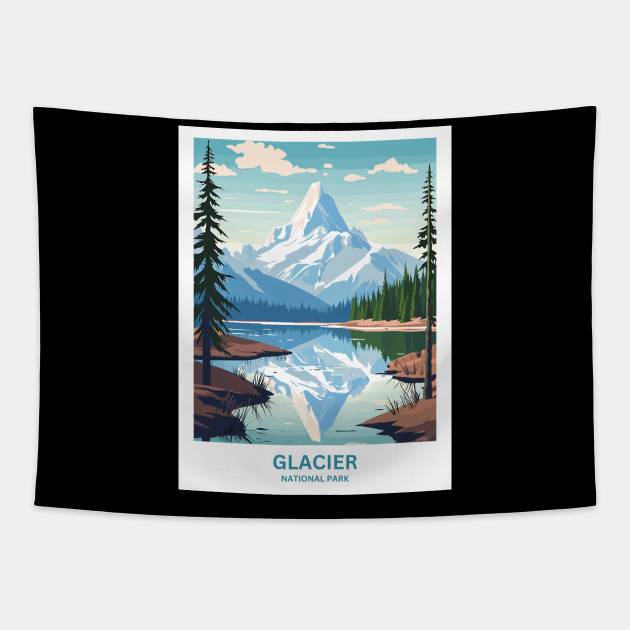 Glacier National Park Travel Print Wall Art, Home Décor, Gift Art Tapestry by TripleTravelArt