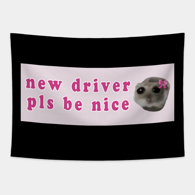 sad hamster driver Tapestry by rysiupol