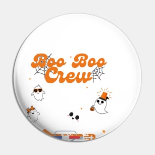 Wee Woo Wee Woo Boo Boo Crew Funny Halloween Pin