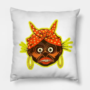 crying woman mask Pillow