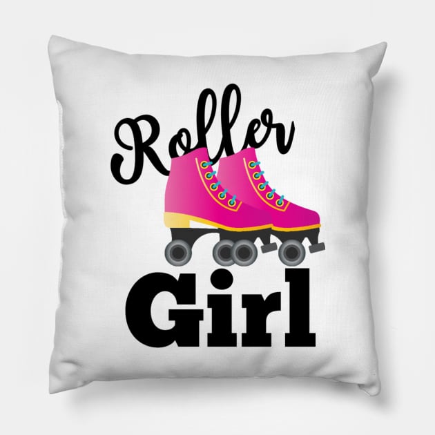 Roller girl Pillow by Bernesemountaindogstuff