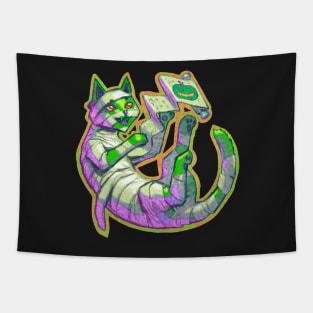 Halloween Mummy Cat Zombie Tapestry