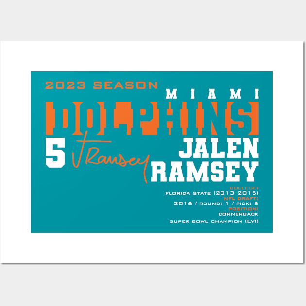 NFL Miami Dolphins Welcome To Miami Jalen Ramsey Home Decor Poster