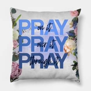 Christian Pray Floral Pillow