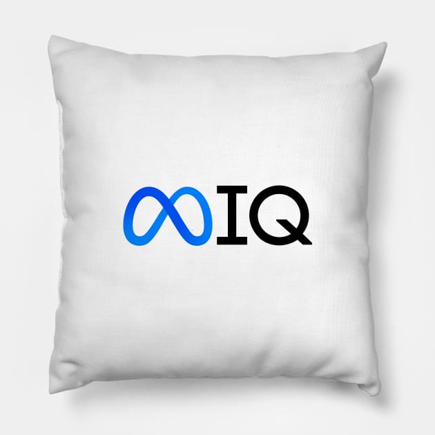 Iq infinity symbol Pillow by Shirt Vibin