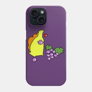 Stegosaurus Eating Grapes Phone Case