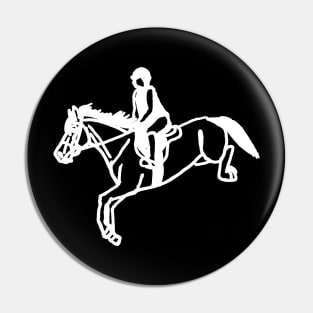 white horse outline Pin