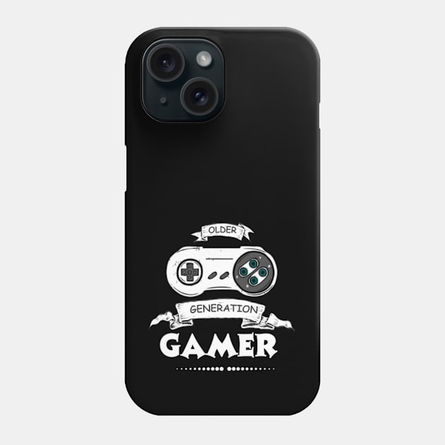 Video Older Generation Gamer Phone Case by bert englefield 