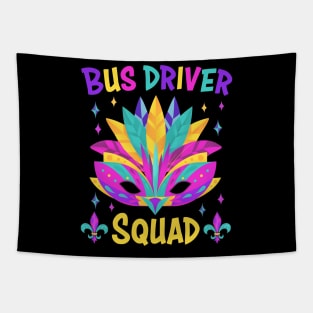 Bus Driver Squad Mardi Gras Carnival Costume Tee - Perfect for Parade Kings and Beads Tapestry