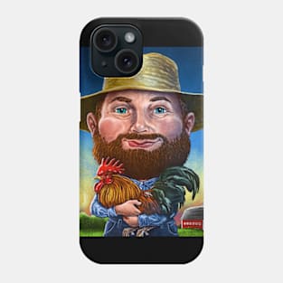 Farmer Holding Rooster Phone Case