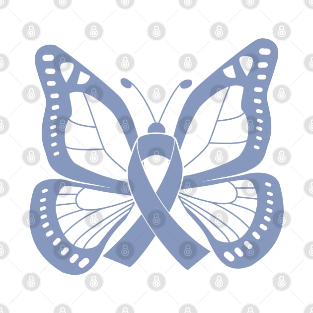 Periwinkle Butterfly Awareness Ribbon by FanaticTee