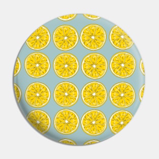 Blue lemon pattern Pin