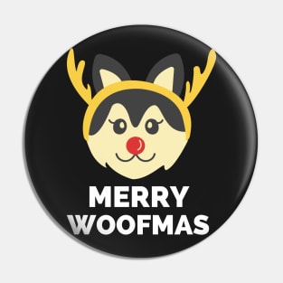 Merry Woofmas - Merry Woofmas Funny Merry Christmas Tree Dogs Lovers Owner Gift For Women Men Pin