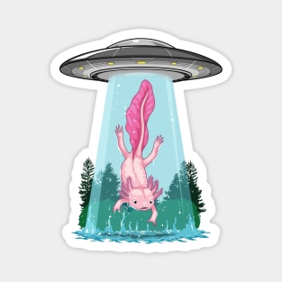 Axolotl Abduction Adventure Magnet