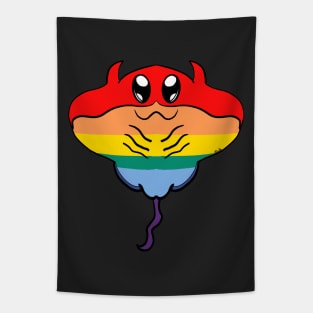 Rainbow Pride Sting Ray Tapestry