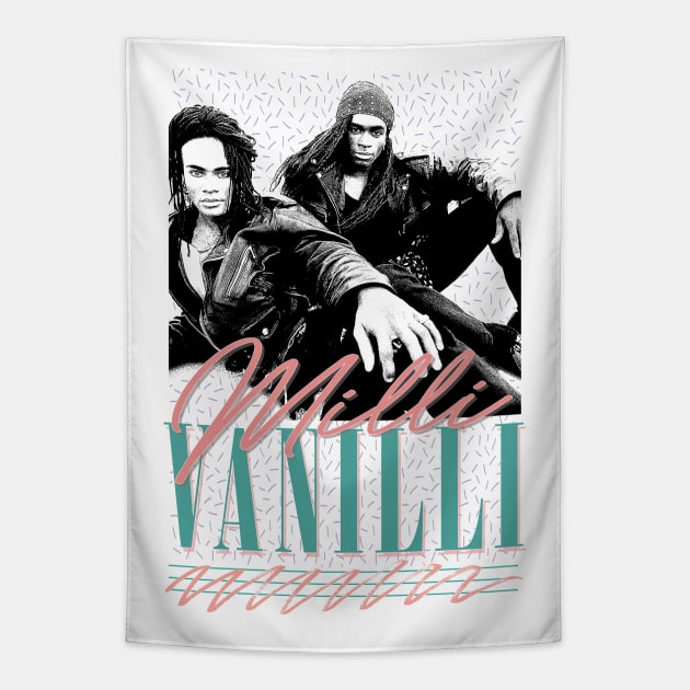 Milli Vanilli \/\/\ Retro Style Aesthetic Design Tapestry by DankFutura