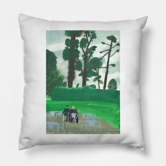 Cuppa and scone Pillow by Gardening Floral Art