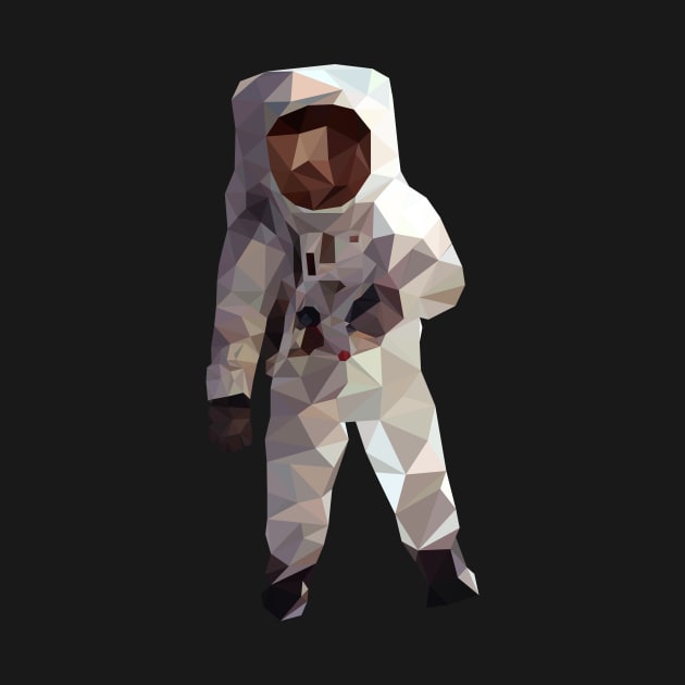 Cosmonaut made of triangles by Cotiara