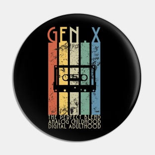 Generation X stripes Pin