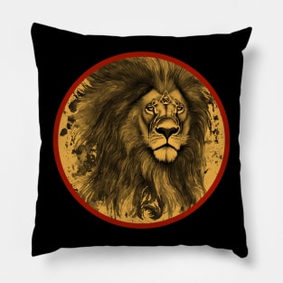 Lion Drawing 3rd eye OHC Pillow