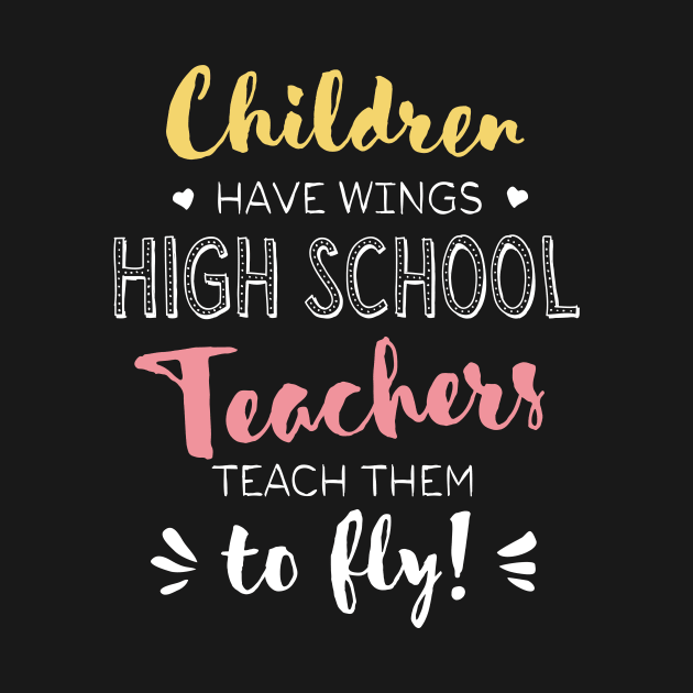 High School Teacher Gifts - Beautiful Wings Quote by BetterManufaktur