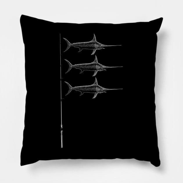 Marlin Flag Pillow by tocksickart