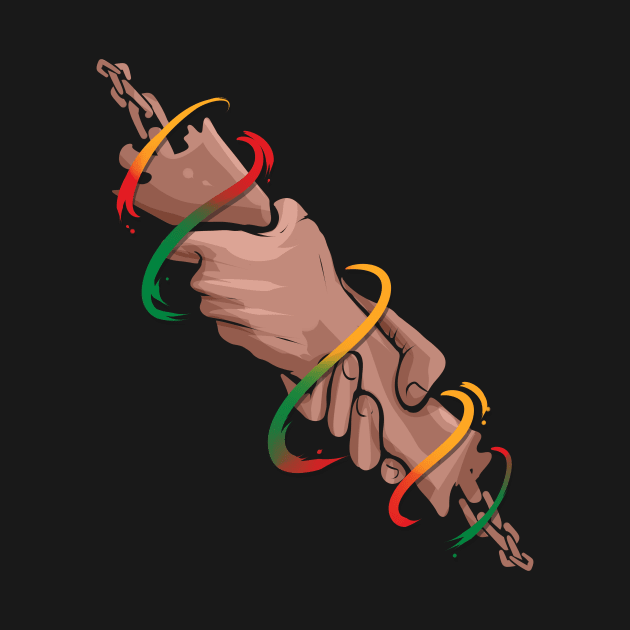 African Heritage Hand Reaching Each Other Freedom Junetenth by SinBle