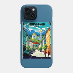 Innsbruck Austria Vintage Travel and Tourism Advertising Print Phone Case