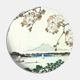 Japanese landscape art Sumida River Japanese art Pin