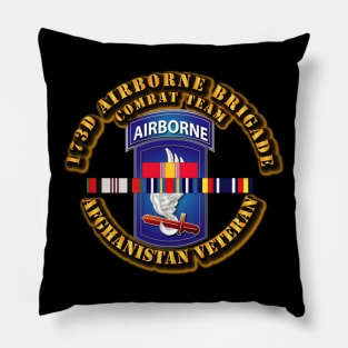 173rd Airborne Brigade w Afghan SVC Ribbons Pillow