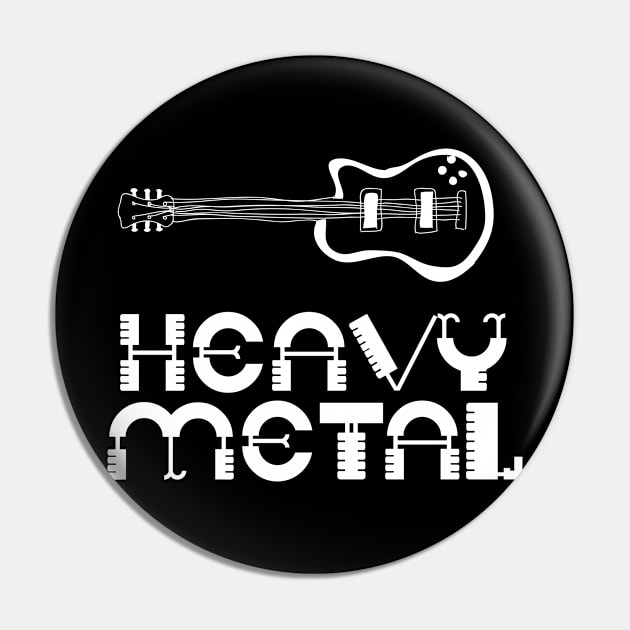 Heavy Metal Guitar Pin by Abeer Ahmad