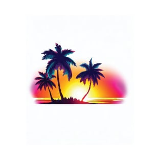 Retro Sunset Palm Tree T-Shirt