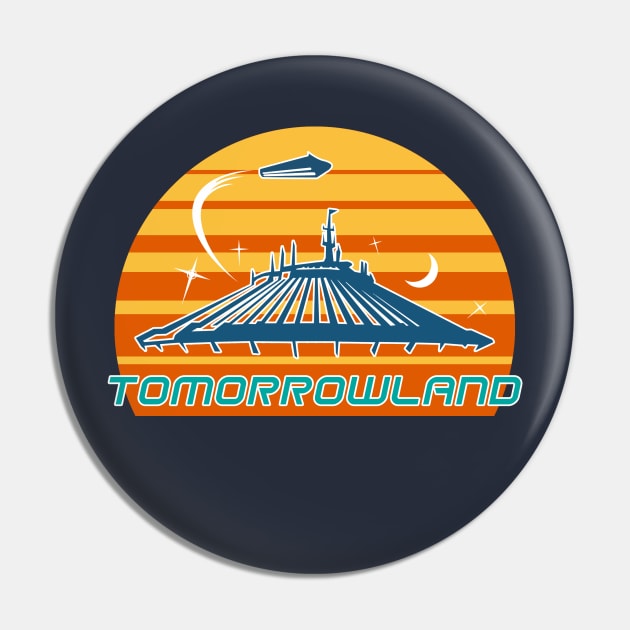 Tomorrowland / Space Mountain Vintage 70s Design Pin by kruk