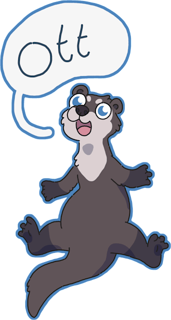 Ott Otter Kids T-Shirt by goccart