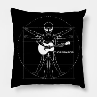 Davinci Alien Acoustic Guitar Player Pillow