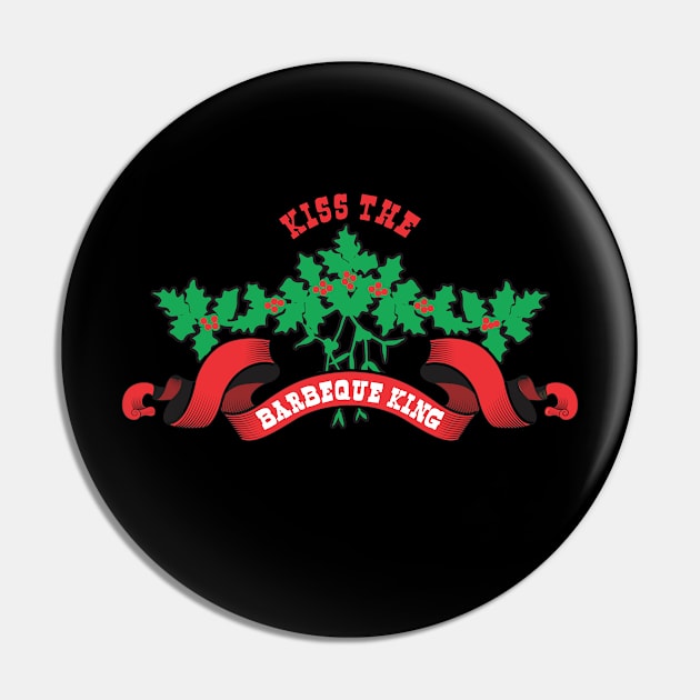 KISS The Barbeque King - Mistletoe - Christmas Pin by Vector-Artist
