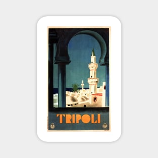 TRIPOLI LIBYA Middle East Art Deco Vintage Italy Travel Magnet