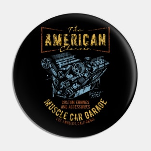 American Classic muscle car custom distressed Pin