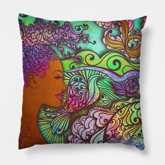 Lady of the Forest Pillow by Toni Tees