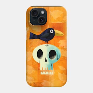 Crow on Skull Phone Case