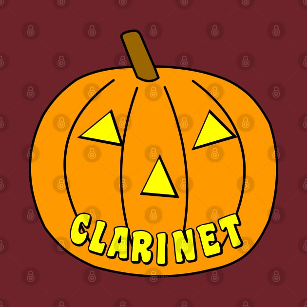 Clarinet Halloween Pumpkin by Barthol Graphics