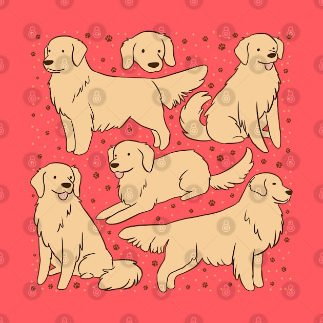 Cute golden Retriever art by Yarafantasyart