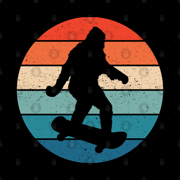 Bigfoot Skateboard Vintage Sasquatch by Tesszero