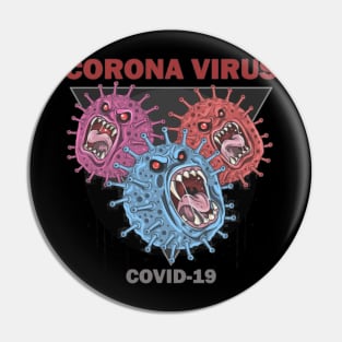 Covid-19 Corona virus Grunge Pin