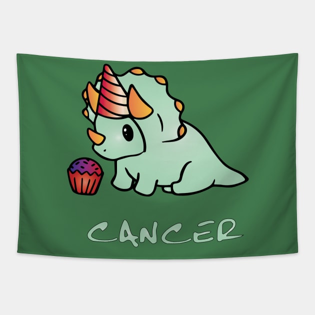 baby cancer dinosaur Tapestry by lazykitty